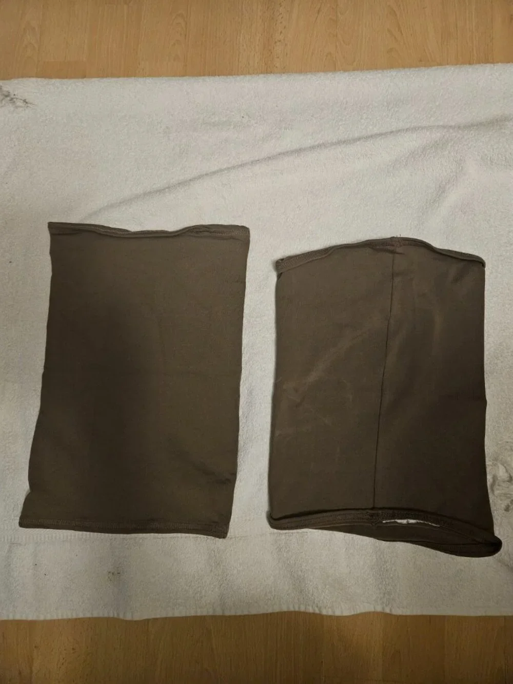 US Military Neck Gaiter Lot of 2 Brown Polypropylene Lycra Made in USA lot 2